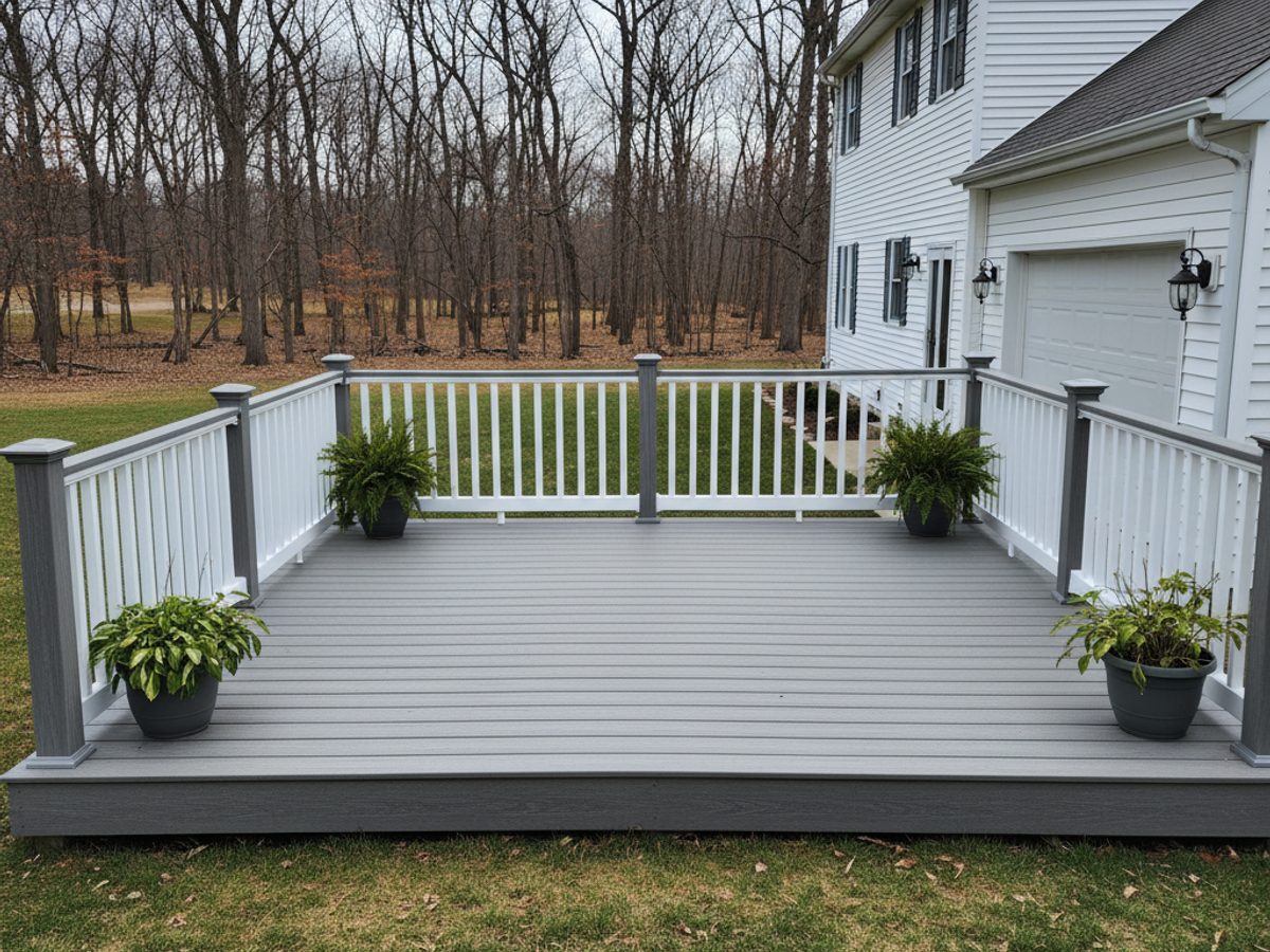 Omega Deck Company crew at work on a home in Milwaukee, WI